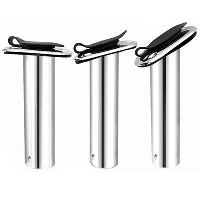 3Pcs 316 Stainless Steel Fishing Rod Holders, 15 30 90 Degree Heavy Duty Flush Mount Sunshine Resistant Rod Holders for Marine Yacht Boat