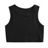 EnJoCho Chidren Fashion Blouse Toddler Kids Girls Dance Tank Top Racerback Crop Tank Top Sleeveless Sports (Black, 6-7 Years) view 1