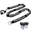 AKM Motorcycle Lock 8.2ft/250cmx10mm Thick Anti-Theft Heavy Duty Chain Locks with 4 Keys Security 16mm U Lock Disc Lock,Super Long Durable Bike Chain Lock for Motorcycles,Containers,Trailers view 1