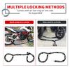 AKM Motorcycle Lock 8.2ft/250cmx10mm Thick Anti-Theft Heavy Duty Chain Locks with 4 Keys Security 16mm U Lock Disc Lock,Super Long Durable Bike Chain Lock for Motorcycles,Containers,Trailers view 3