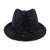 WITHMOONS Sequins Bling Fedora Hat Sparkle Shining Bucket Cap for Adults Costume YT61411 (Black) view 1