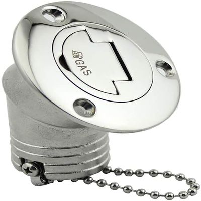 TANFEI 316 Stainless Steel Marine Boat Deck Fuel Filler Keyless Cap for Boat Yacht (2 inch (50mm))