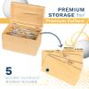 Golf Scorecard Collection Box - Holds Scorecards, Photos, Keepsakes, Yardage Books | Storage Box with 5 Dividers to Organize and Display Golf Score Cards and Accessories Perfect Unique Gift view 2