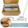 Golf Scorecard Collection Box - Holds Scorecards, Photos, Keepsakes, Yardage Books | Storage Box with 5 Dividers to Organize and Display Golf Score Cards and Accessories Perfect Unique Gift view 3