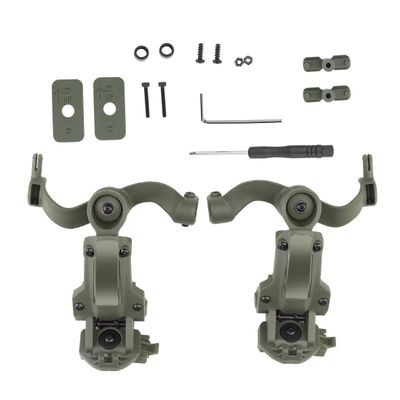 Fast Helmet ARC Rail Adapter Suspension Headphones Bracket Multi-Angle Rotation Helmet Headset Bracket for Tactical Pickup Headset