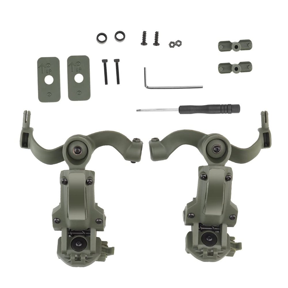 Fast Helmet ARC Rail Adapter Suspension Headphones Bracket Multi-Angle Rotation Helmet Headset Bracket for Tactical Pickup Headset