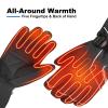 DINSVTA Heated Gloves, Unisex Winter Ski Glove, Rechargeable Electric Heating Mittens for Skiing Snowboarding Snow Hiking Hunting Winter Outdoor (Black-SD81B, 3X-Large) view 2