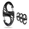 12 Pack 2" Carabiner Clip Plastic S Carabiner Clips Paracord Keychain Hooks for Key Chain Backpacks Bags Zipper Clip Accessories