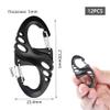 12 Pack 2" Carabiner Clip Plastic S Carabiner Clips Paracord Keychain Hooks for Key Chain Backpacks Bags Zipper Clip Accessories view 4