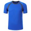 TiaoBug Kids Boys Rash Guard Swim Shirt UPF 50+ Sun Protection Short Sleeve Swimming Top Quick Dry Athletic Sun Shirts Blue 3-4 Years view 1