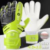 Sportout Youth&Adult Goalie Goalkeeper Gloves,Strong Grip for The Toughest Saves, with Finger Spines to Give Splendid Protection to Prevent Injuries,3 Colors (Green, 5) view 2