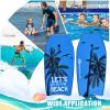 Goplus Bodyboard for Beach, 33/37/41 Inches Lightweight Body Board w/ Wrist Leash, EPS Core, XPE Deck, HDPE Slick Bottom, Surfboard for Kids Teens Adults Surfing (Blue Coconut Palm, 37 inch) view 2