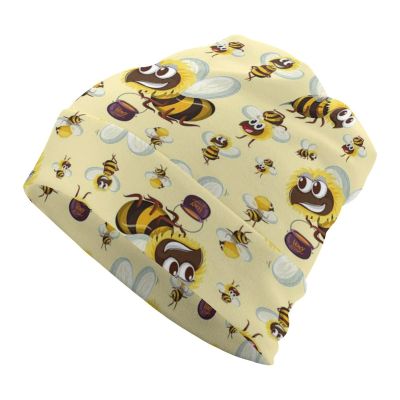 Bumble Bee Beanie Cap Soft Warm Full Pullover Cap Skull Cap Sleep Hat for Unisex