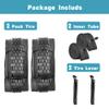 2 Pack Bike Tires,24"x2.125" Cruiser Tires,Replacement Bicycle Tire, Black Side Wall Beach Tires with Tubes and Levers, view 2