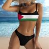 Adugen Origei Palestine Flag Summer Fashion Bikini Swimwear Swimming Pool S view 2