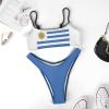 Adugen Origei Women's Bikini Uruguay Flag Vacation Beach Bikini Swimwear Swimsuit Bathing Suit S view 3