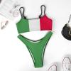 Adugen Origei Women's Bikini Italian Flag Vacation Beach Bikini Swimwear Swimsuit Bathing Suit XL view 3