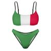 Adugen Origei Women's Bikini Italian Flag Vacation Beach Bikini Swimwear Swimsuit Bathing Suit XL view 4
