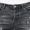 Maiyifu-GJ Men's Skinny Ripped Stretch Jeans Destroyed Distressed Tapered Leg Denim Pants Holes Slim Fit Biker Jean Trousers (Grey,Small) view 4