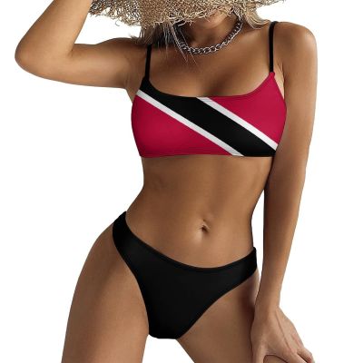 Adugen Origei Trinidad and Tobago Flag Summer Fashion Bikini Swimwear Swimming Pool S