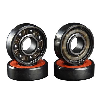 8PCS 608 Hybrid Black Ceramic Bearings 7 Beads ABEC-9 Bearing for Skateboard Longboard Inline Skate HandSpinner DINGGUANGHE