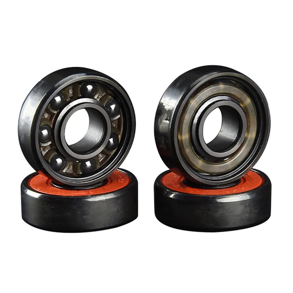 8PCS 608 Hybrid Black Ceramic Bearings 7 Beads ABEC-9 Bearing for Skateboard Longboard Inline Skate HandSpinner DINGGUANGHE