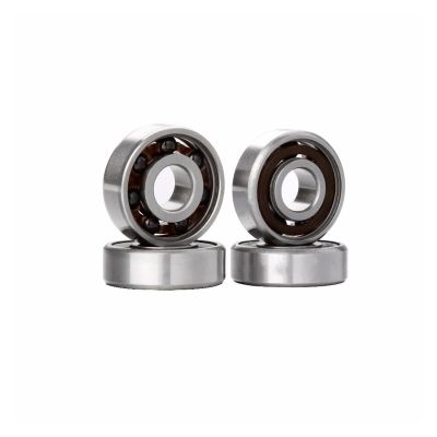 8Pcs 608 Hybrid Black Ceramic Bearings for Inline Roller Skate Skateboard Scooter Wave Board Caster Board DINGGUANGHE
