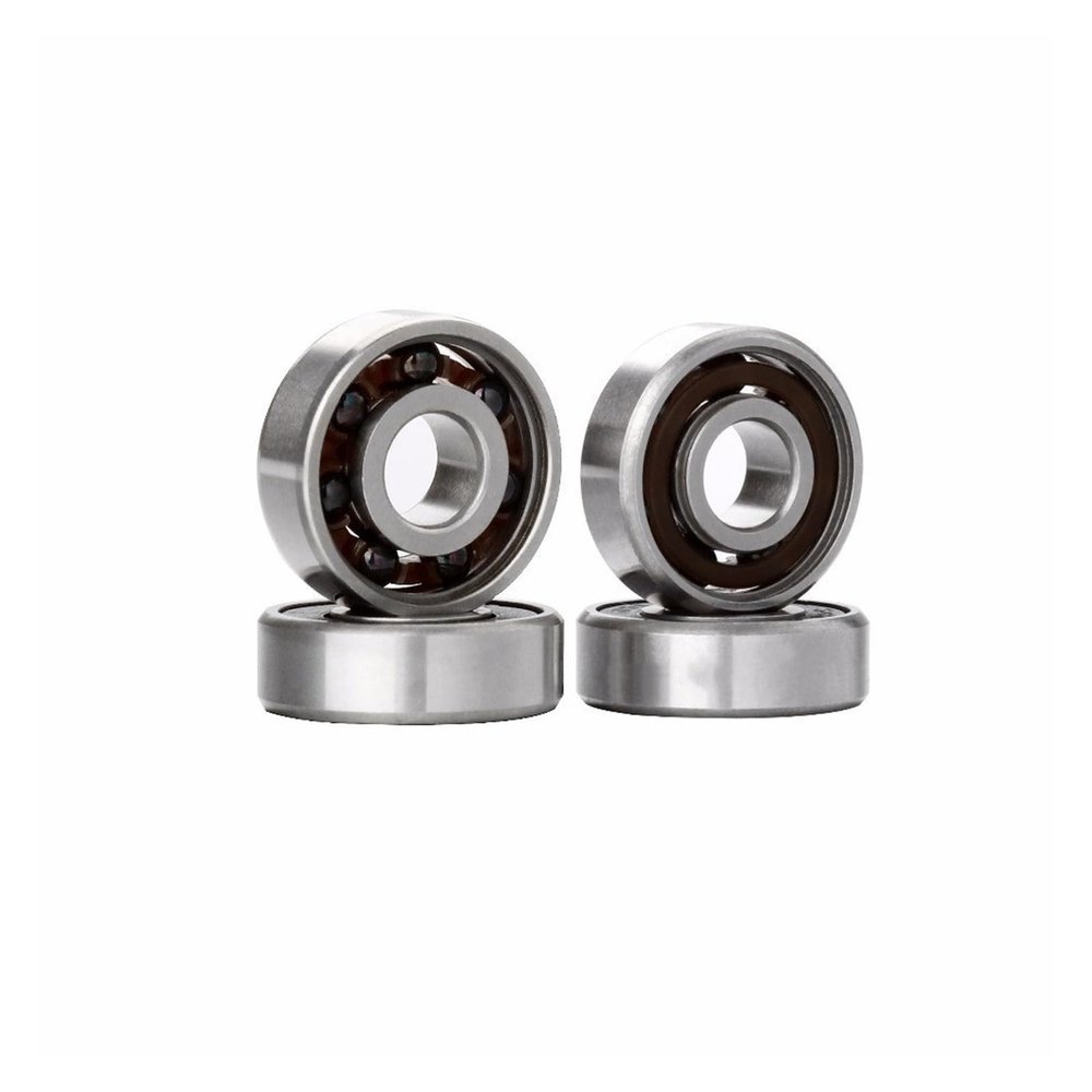 8Pcs 608 Hybrid Black Ceramic Bearings for Inline Roller Skate Skateboard Scooter Wave Board Caster Board DINGGUANGHE