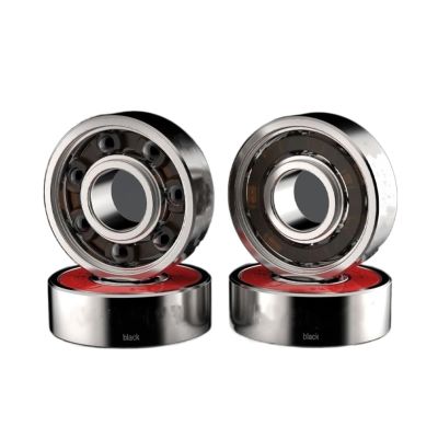 4pcs 608 Hybrid Black Ceramic Stainless Steel Bearings ABEC-9 Bearing for Inline Roller Skates Skateboard Scooter Caster Board DINGGUANGHE