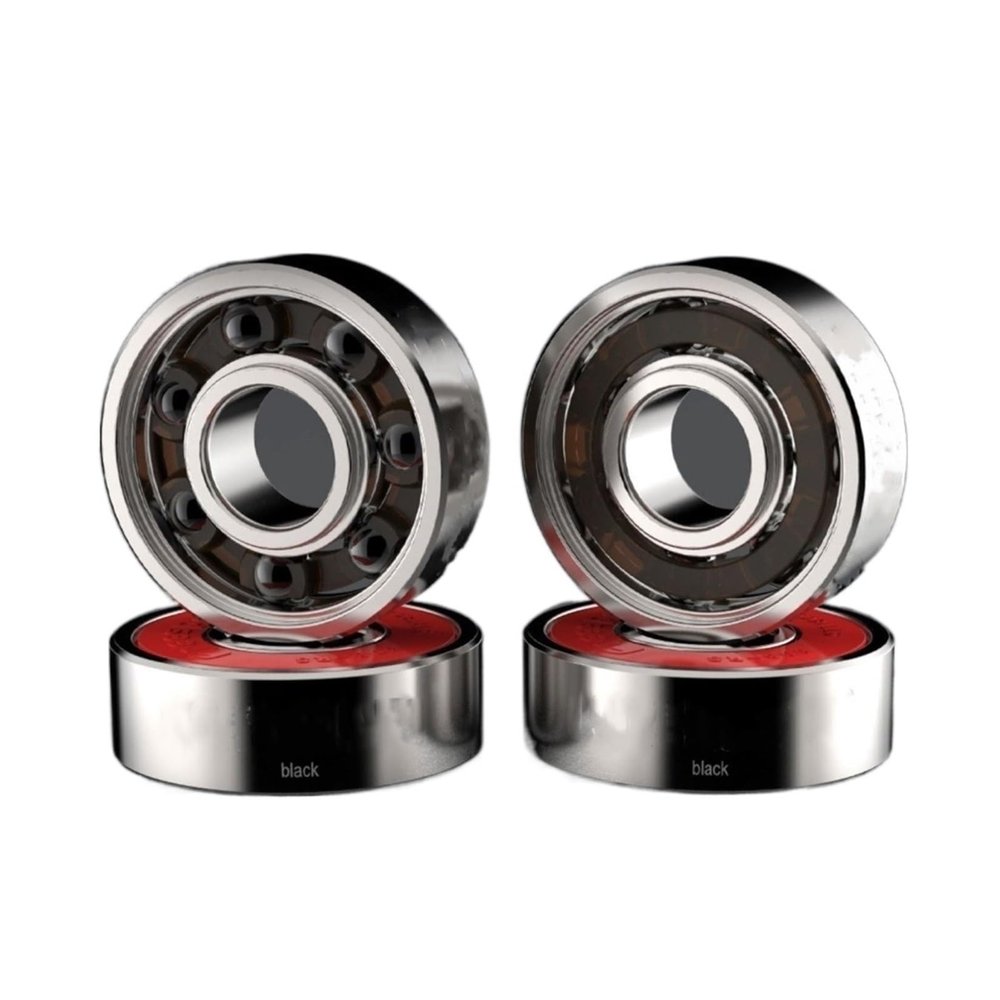 4pcs 608 Hybrid Black Ceramic Stainless Steel Bearings ABEC-9 Bearing for Inline Roller Skates Skateboard Scooter Caster Board DINGGUANGHE