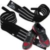 Nordic Lifting Super Heavy Duty Wrist Wraps - Black Grey Bundle with Shoes Venja Size 7 - Black Red view 1