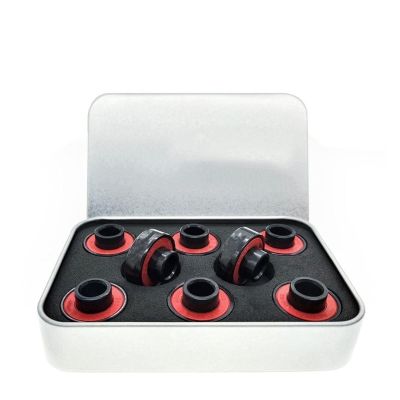 8PCS High Speed 608 Hybrid Black Ceramic Bearings with Spacer for Inline Skate Skateboard Scooter Longboard DINGGUANGHE(Black ball-20cm)