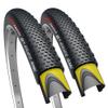 Fincci 700 x 38c Tires, 40-622, 1mm Antipuncture Protection, Tough & Durable Nylon Rubber, Kevlar Bead, Set of 2  Compatible with Gravel, Cyclocross, MTB, Hybrid & Electric Bikes view 1