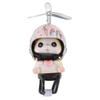 Cat Bike Bell Accessories, Resin Handlebars with Propeller Helmet, Mount Cat Figurine for Girls Boy, Bicycle Motorcycle Car Decoration Dashboard Ornament