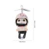 Cat Bike Bell Accessories, Resin Handlebars with Propeller Helmet, Mount Cat Figurine for Girls Boy, Bicycle Motorcycle Car Decoration Dashboard Ornament view 2