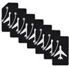 7 Pack Silicone Luggage Tag Baggage Handbag Travel Bag Tags with Name ID Card Perfect to Quickly Spot Luggage Suitcases (Black) view 1