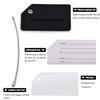 7 Pack Silicone Luggage Tag Baggage Handbag Travel Bag Tags with Name ID Card Perfect to Quickly Spot Luggage Suitcases (Black) view 4