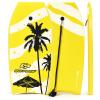 Goplus Bodyboard for Beach, 33/37/41 Inches Lightweight Body Board w/ Wrist Leash, Superior Buoyancy EPS Core & HDPE Slick Bottom, Surfboard for Kids Teens Adults Surfing(33inch,Yellow Coconut Palm) view 1