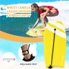Goplus Bodyboard for Beach, 33/37/41 Inches Lightweight Body Board w/ Wrist Leash, Superior Buoyancy EPS Core & HDPE Slick Bottom, Surfboard for Kids Teens Adults Surfing(33inch,Yellow Coconut Palm) view 2