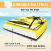 Goplus Bodyboard for Beach, 33/37/41 Inches Lightweight Body Board w/ Wrist Leash, Superior Buoyancy EPS Core & HDPE Slick Bottom, Surfboard for Kids Teens Adults Surfing(33inch,Yellow Coconut Palm) view 3