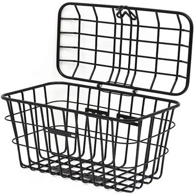 Amdieu Bike Rear Basket,Mountain Bike Bold Rear Seat Basket Large Capacity Folding Car Basket Dish Basket Electric Vehicle Basket Cycling Baskets