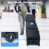 DASHINGNOAH Waterproof Ski Bag with Wheels, Double Rolling Snowboard Bag for Air Travel Extendable From 165CM-177CM, with 3 Padded Outside Compartment Storage Helmet, Boots, Goggles, Jackets view 3