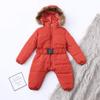 Boy Baby Coat Jumpsuit Warm Girl Winter Infant Jacket Outerwear Hooded Romper Boys Snow Suits (Orange, 3-6 Months) view 3