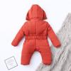 Boy Baby Coat Jumpsuit Warm Girl Winter Infant Jacket Outerwear Hooded Romper Boys Snow Suits (Orange, 18-24 Months) view 4