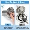 Boat Gas Cap,1-1/2"(38mm) Gas Tank Filler Neck with Keyless Cap, Boat Fuel Cap, Marine Mirror- Polished 316 Stainless Steel Hardware for Boat Gas/Fuel/Diesel/Water/Waste Deck Fill view 4