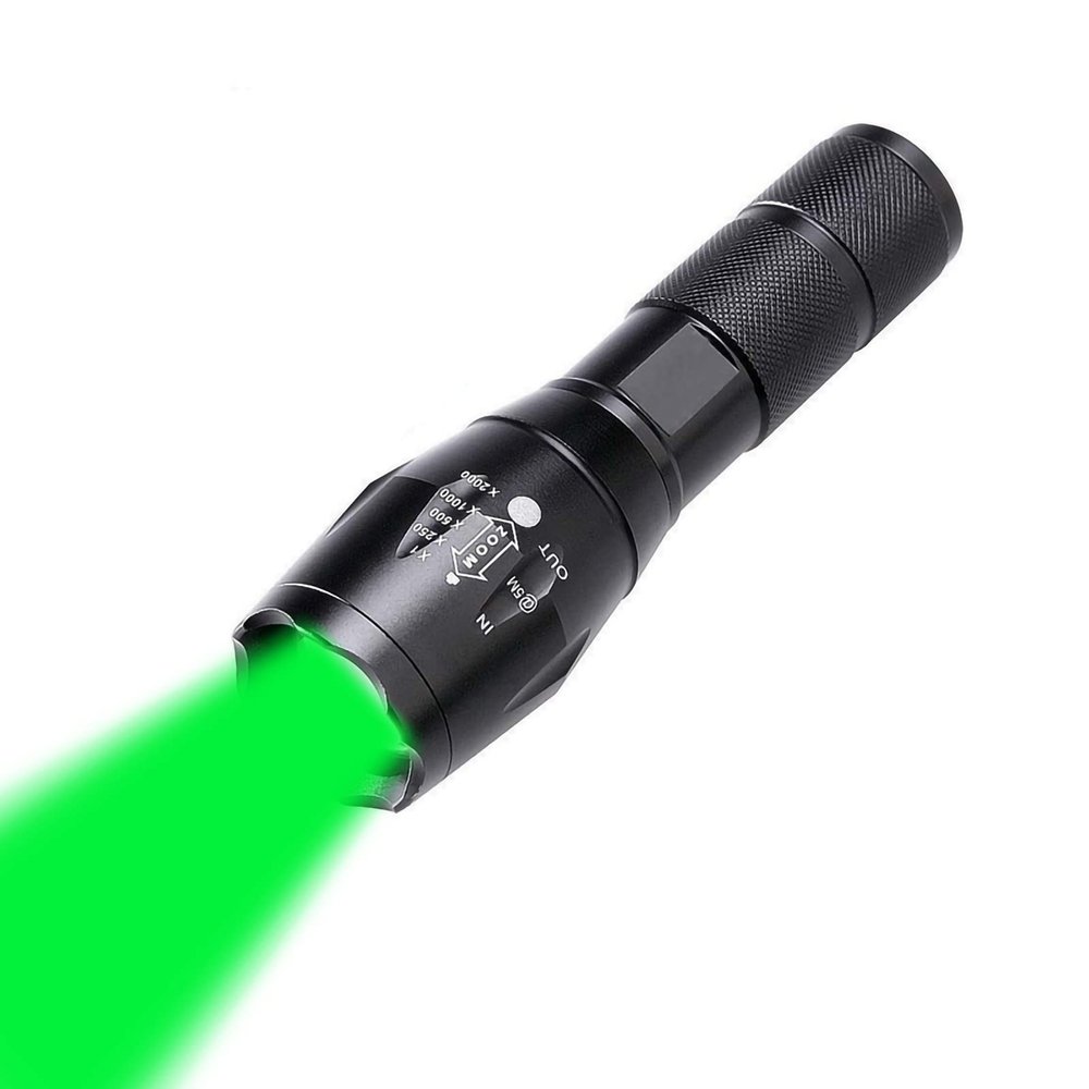 WINDFIRE Green Light Flashlight LED Hunting Tactical Flashlights Zoomable