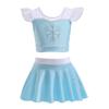 NEWEPIE Frozen Elsa Princess Two-Piece Tankini Swimsuit for Baby Girls Swimwear Surf Beach Summer Party Swimming Bikini Set 7-8T view 1