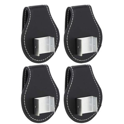 Joyzan Magnetic Billiard Chalk Holder, Pocket Pool Cue Table Snooker Fix Cue Chalk Bag Belt Clip Portable Billiards Chalks Tip Delicate Stitching Universal Holds PU Square Accessories Tool 4 Pieces