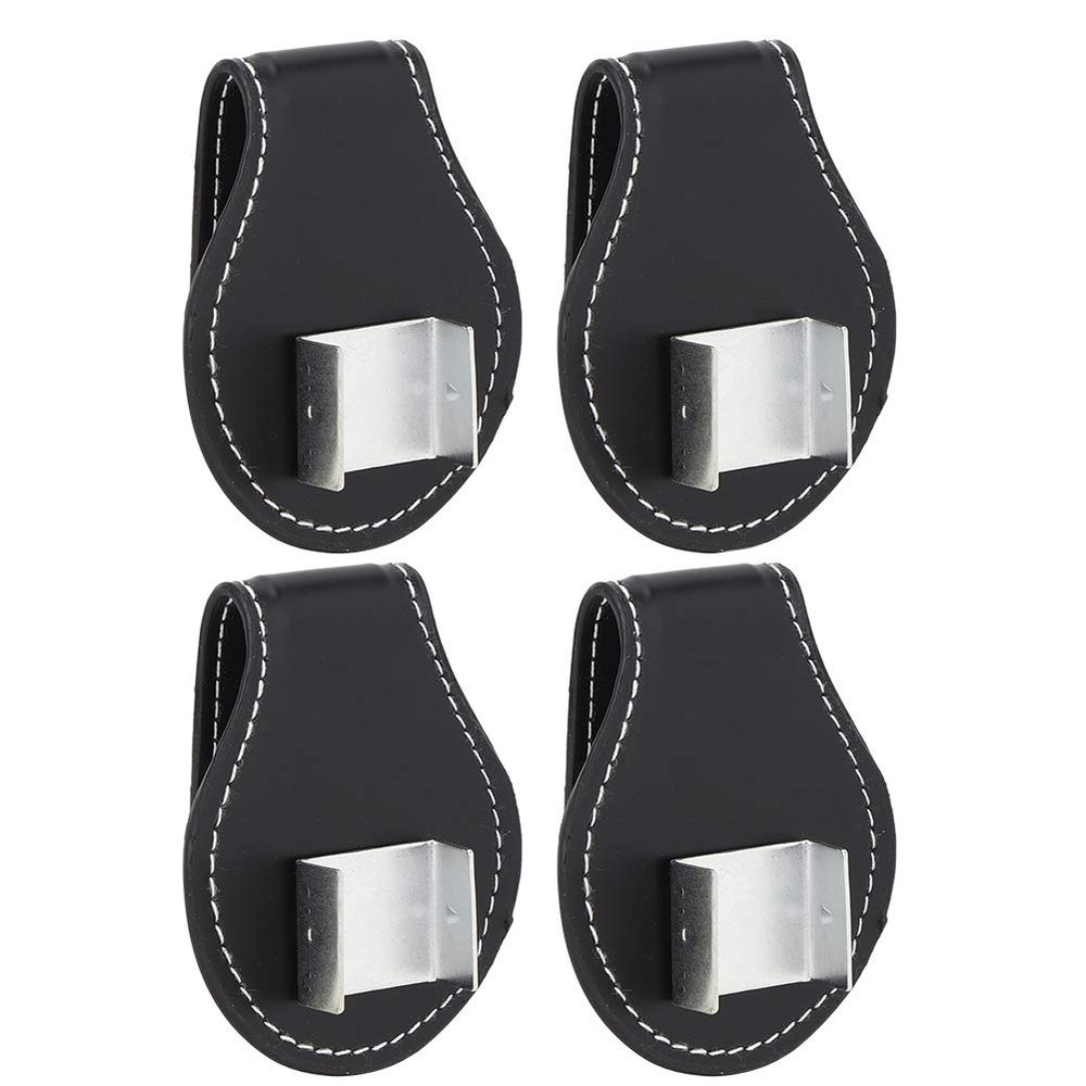 Joyzan Magnetic Billiard Chalk Holder, Pocket Pool Cue Table Snooker Fix Cue Chalk Bag Belt Clip Portable Billiards Chalks Tip Delicate Stitching Universal Holds PU Square Accessories Tool 4 Pieces