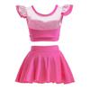 NEWEPIE Aurora Princess Two-Piece Tankini Swimsuit for Baby Girls Bathing Suits Ruffles Swimwear Surf Beach Summer Swimming Bikini Set 18-24M view 3